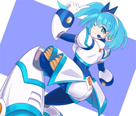 Wallpaper Anime Girls Mega Man X Rockman X Dive Rico Rockman X Dive Long Hair Long