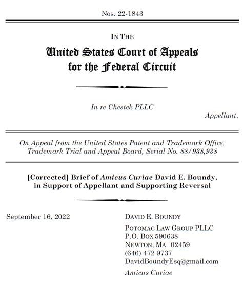 The “where You Sleep At Night” Federal Circuit Appeal Amicus Brief