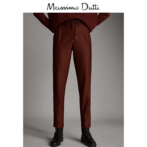 Купить Женские брюки 春夏折扣 massimo dutti女装 新款女式运动版侧带饰休闲长裤 05001901701 в ...
