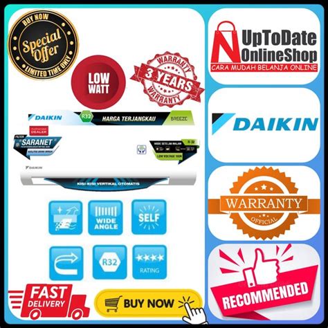 Jual AC DAIKIN STANDARD 1 PK FTP25AV14 STP25AV14 FAST COOLING R32