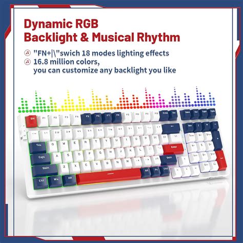 ATTACK SHARK K98 Wireless Mechanical Keyboard with 100 Keys, Tri-Mode ...