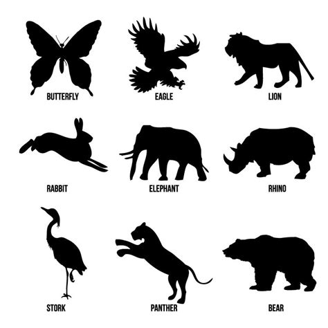 Free Animal Silhouettes, Download Free Clip Art, Free Clip Art on Clipart Library | Wild animals ...