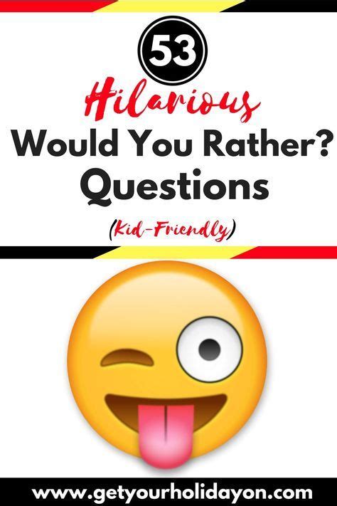 Would You Rather (Kid-Friendly) | Get Your Holiday On | Would you rather kids, Funny would you ...