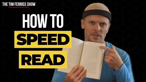 How To Speed Read Tim Ferriss Youtube