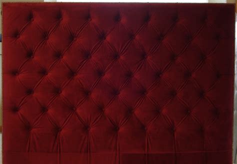 Diamond Tufted Velvet Headboard With Nailhead Border King