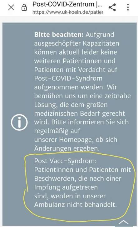 Geht es jetzt los Uni Klinik Köln lehnt Patienten mit Impfschäden ab