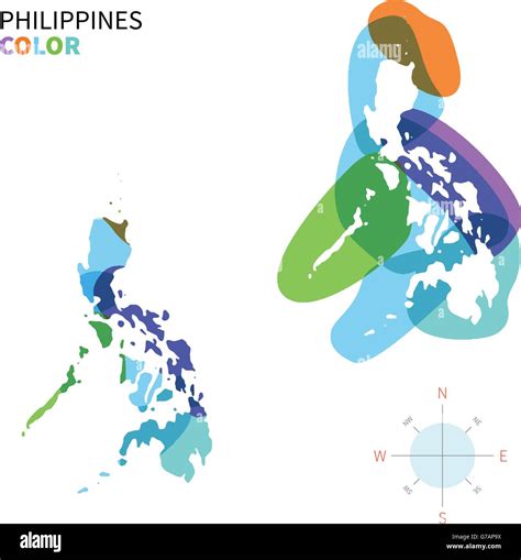 Abstract Vector Color Map Of Philippines Stock Vector Image And Art Alamy