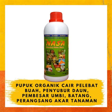 Jual POC NASA Pupuk Perangsang Buah Bunga Daun Rganik Kemasan 500cc