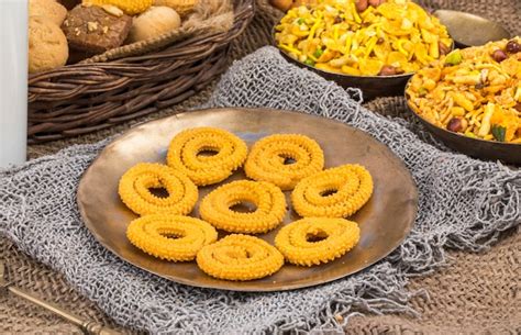 Tradicional Indio Deep Fried Snack Chakli Foto Premium