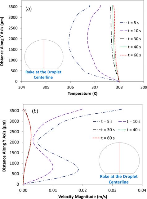 Temperature And Velocity Variation Along The Vertical Line At Different Download Scientific