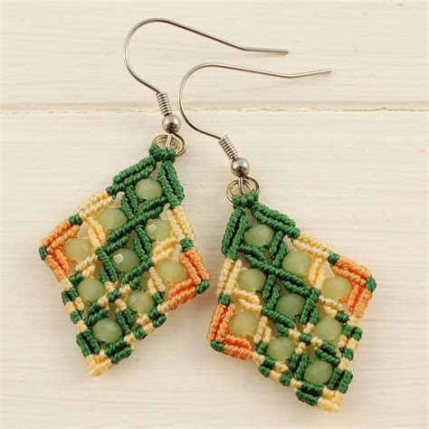 Macramé náušnice EwiMacrame SAShE sk Macrame earrings Micro