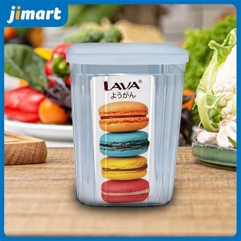 Jimart Multipurpose Canister Box Airtight Food Container Liter Lava