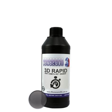 Rapid Resin Gunmetal Grey Monocure 3d 05 Litre