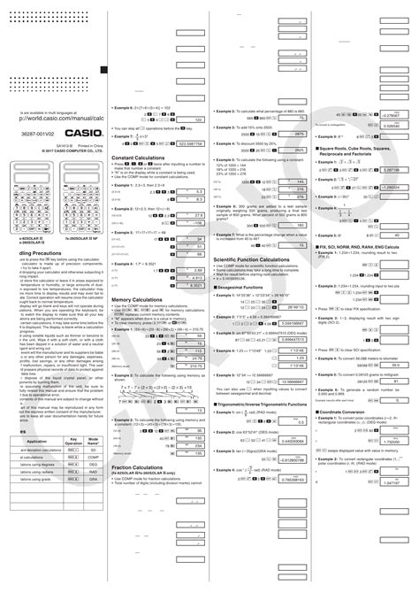 User Manual Casio Fx Solar Ii English Pages