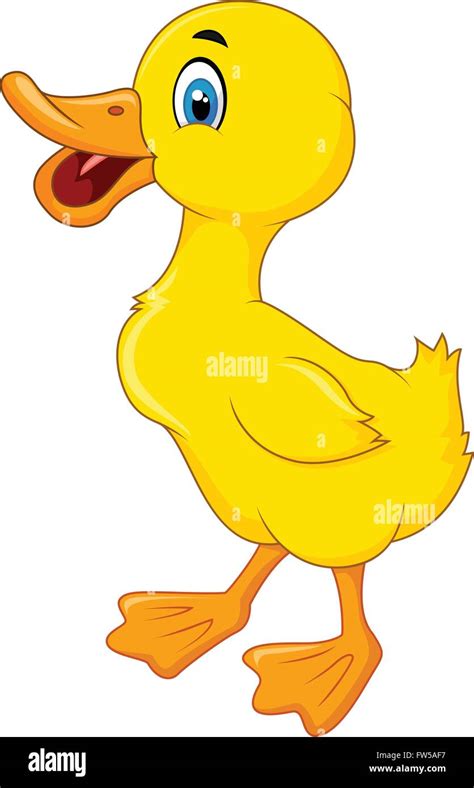 Happy Duck Cartoon Stock Vector Image Art Alamy