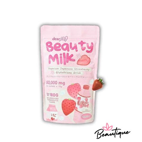 Dear Face Beauty Milk Premium Japanese Strawberry Glutathione Drink