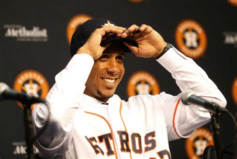 Astros Introduce New Outfielder Michael Brantley