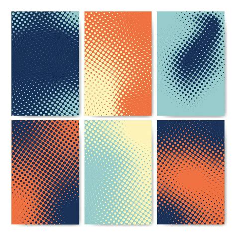 halftone background set 35356470 Vector Art at Vecteezy