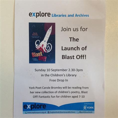 Come along and join us for the launch here at York explore children's ...