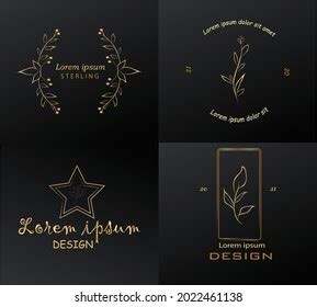 Luxury Gold Line Logo Design Logo Stock Vector (Royalty Free ...