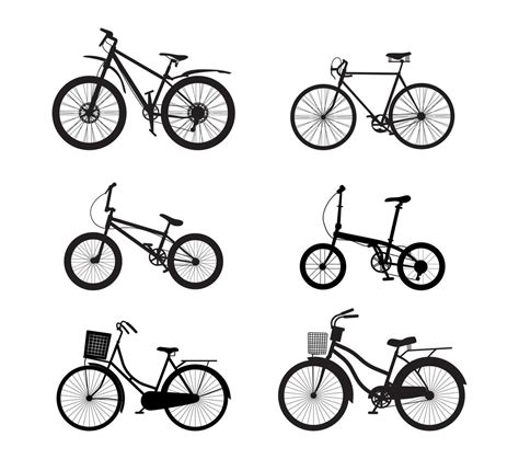 Bicicleta Silueta Vector Material Png Vector Bicicleta Off