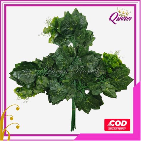 Jual Daun Anggur Plastik Lusin Pcs Dekorasi Artificial Lusinan