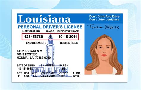 California Drivers License Template V 1 Psd Photoshop File