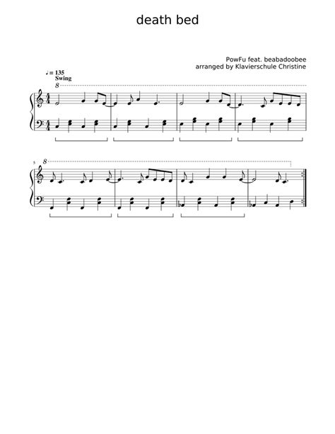 Death bed Sheet music for Piano (Solo) | Download and print in PDF or ...