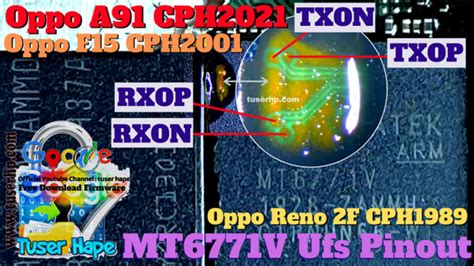 Oppo F15 CPH2001 UFS ISP PinOUT | Test Point