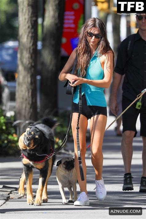 Emily Ratajkowski Sexy Seen Flaunting Her Hot Legs Wearing Shorts In New York City AZNude