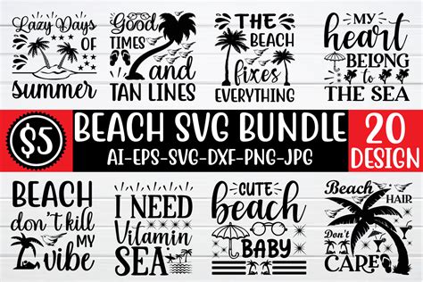 Beach Svg Bundle Graphic By Suriayaaktere4 · Creative Fabrica