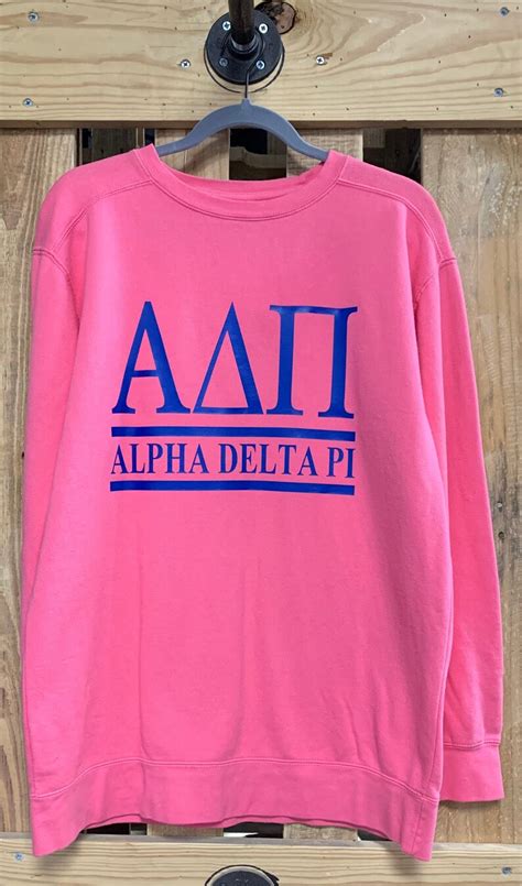 Alpha Delta Pi Comfort Colors Sweatshirt Alpha Delta PI AND - Etsy