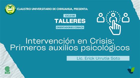 Intervención En Crisis Primeros Auxilios Psicológicos Youtube