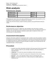 BSBRSK501 Assessment Task 2 Docx Name Chun Hoong Chin Student ID