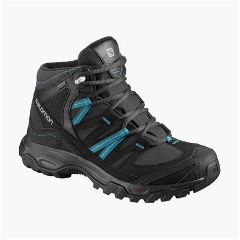 Bota Salomon Mudstone Mid 2 GTX FEM CINZA AZUL ECOTREK Loja De Montanha