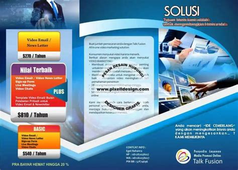 Contoh Brosur Iklan Produk Software Corak Futuristik