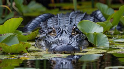 American Alligator, in American Swamp Stock Image - Image of crocodile ...