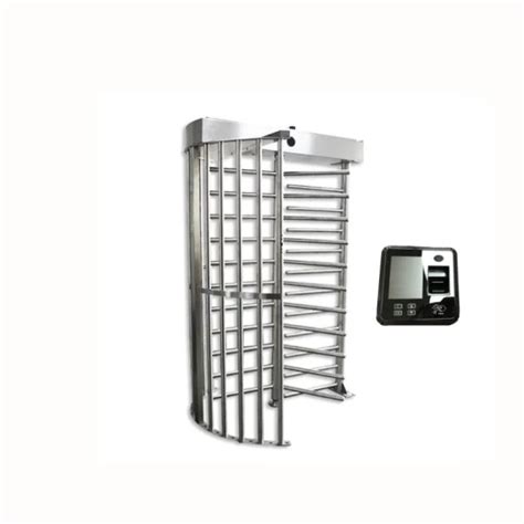 Single Passage Stainless Steel Full Height Turnstile Access Control