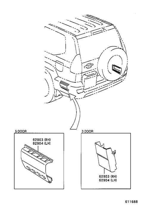 TOYOTA LAND CRUISER 120KDJ120L GKAEYW BODY REAR VENTILATOR ROOF