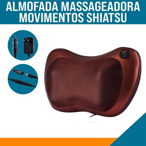 Encosto Massageador Shiatsu Lombar Pescoço Veicular E Casa Almofada