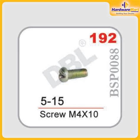 Grass Cutter Spares DB 328 Screw M4x10 DBL HardwareMart