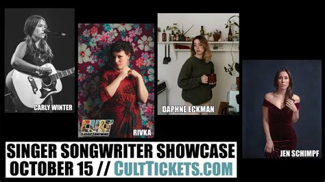 Singer Songwriter Showcase At Cult Classic Brewery October 15 2022