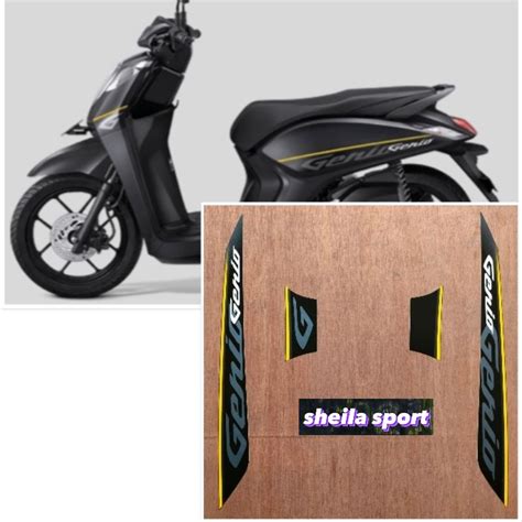 Jual Striping Genio Stiker Lis Les Honda Genio Cbs Hitam Lis Kuning