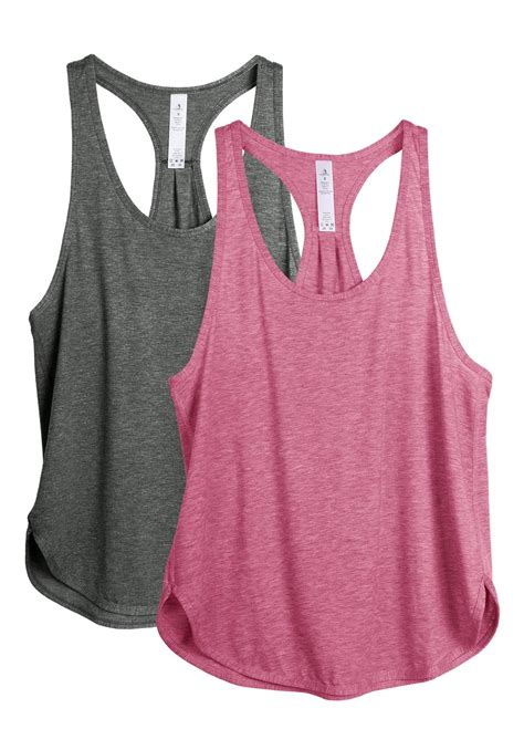 Icyzone Womens Racerback Workout Athletic Running Tank Tops Loose Fit