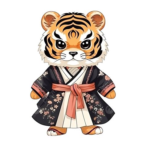 Tiger Animal Character Waering Hanbok Korean Traditional Costume Hanbok