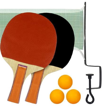 Raquete lisa de madeira ping pong tênis de mesa completo pro rede