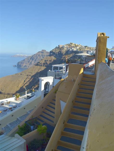 Santorini Steps, Greece stock photo. Image of clean, light - 56300732