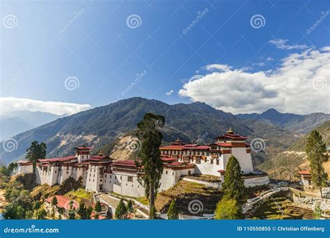 View of Trongsa Dzong in Bumthang, Bhutan, Asia. Stock Image - Image of asian, buddhism: 110550855