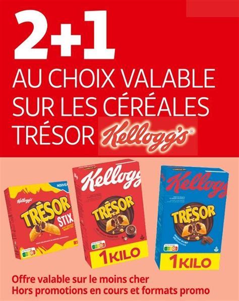 Promo Kellogg s 2 1 offert au choix valable sur les céréales trésor