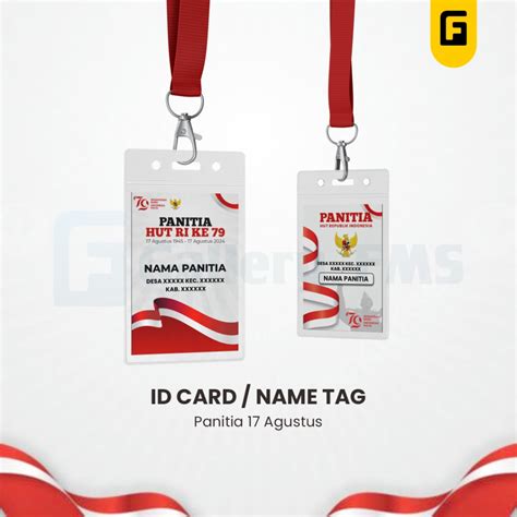 Jual Name Tag Panitia 17 Agustus Id Card Panitia 17 Agustus Custom